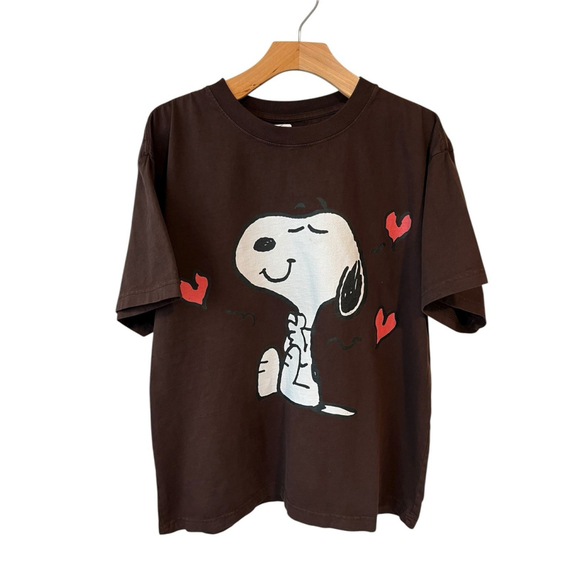 Peanuts Other - Peanuts Zumiez Snoopy Hearts T-Shirt Unisex Size Medium Brown